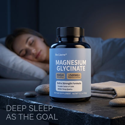Magnesium Glycinate 1500mg – Daily Rest & Recovery | 60 Capsules